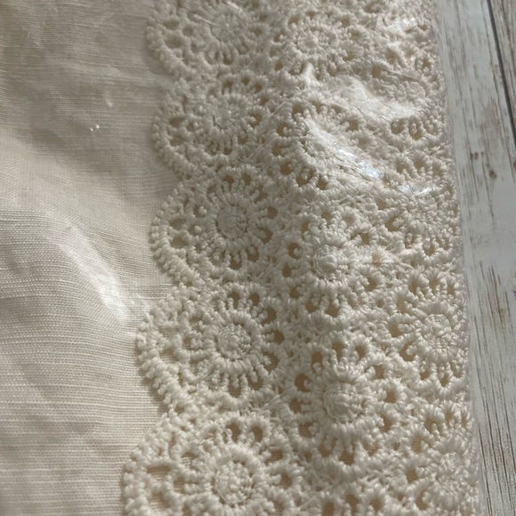 🆕 VICTORIA'S SECRET SWIM CS BEACHWEAR LINEN LACE-TRUM COVER-UP PANTS M 8-10 - Picture 11 of 16